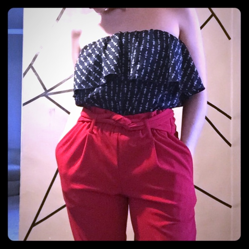 Strapless top